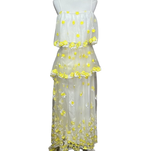 ASOS Embroidered Tulle Maxi Skirt Set - Picture 2 of 6